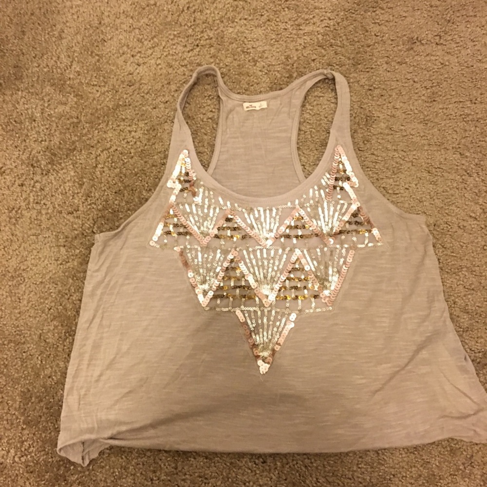 Hollister sequin tank top